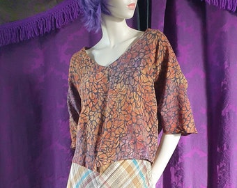 Blouse en batik de coton Margaret Kimber of Glastonbury