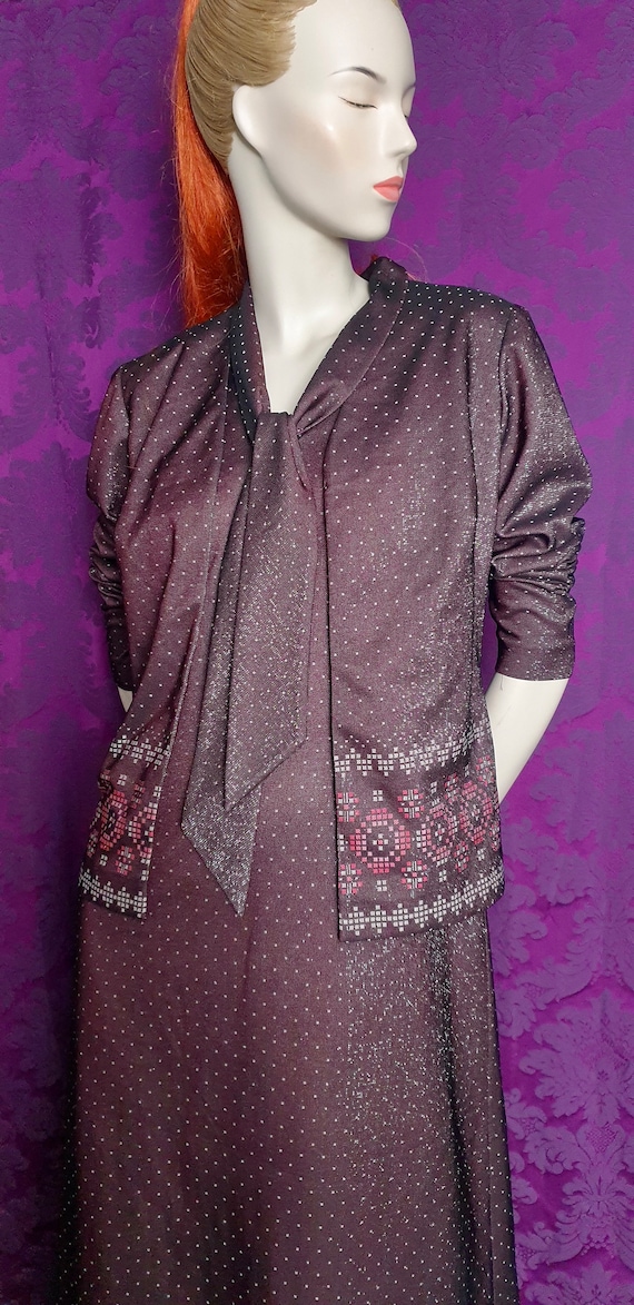 Vintage Purple Shimmer Knit Dress and Jacket by Courtney Jones for Clifton  Slimline - Etsy
