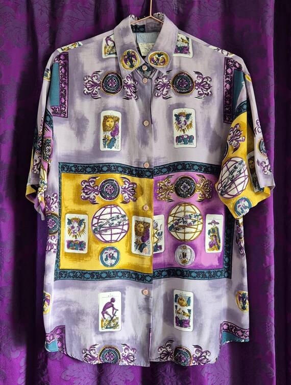 Tarot Celestial Theme 1990s Blouse - image 3