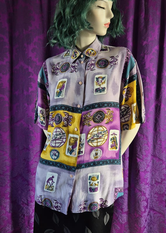 Tarot Celestial Theme 1990s Blouse - image 1