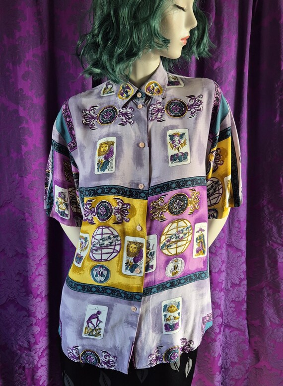 Tarot Celestial Theme 1990s Blouse - image 2