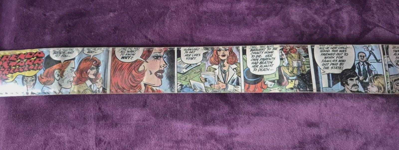 VINTAGE 1974 BRENDA STARR NEWSPAPER COMIC STRIP BELT CHICAGO TRIBUNE Brenda Starr All Tied Up main image 2