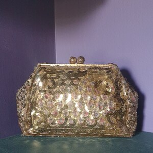 Vintage 1920s Gold Sequin Purse