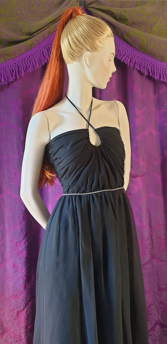 Vintage Halter and Diamante Disco Dress by Peter … - image 2