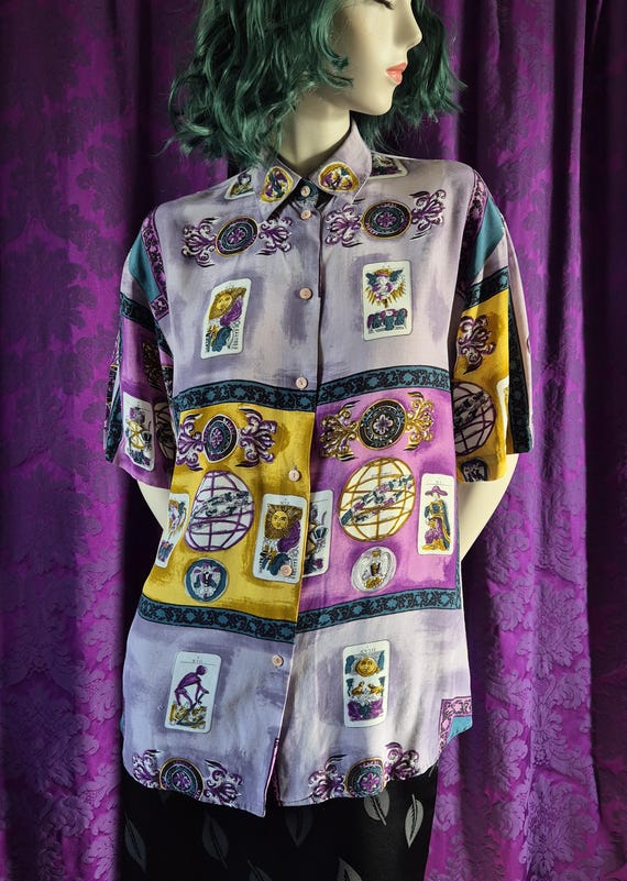 Tarot Celestial Theme 1990s Blouse - image 6