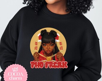 Sudadera Pho Freak: cuello redondo gastronómico de inspiración afroasiática