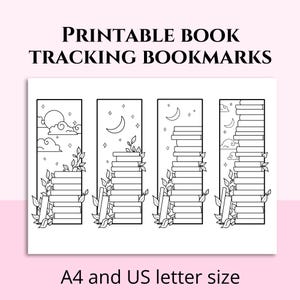 Druckbare Buch-Tracker-Lesezeichen für Leser