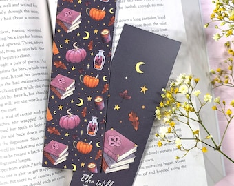 Purple autumn pattern bookmark