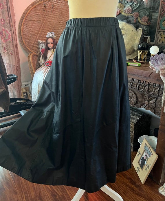 A-line leather skirt - Gem