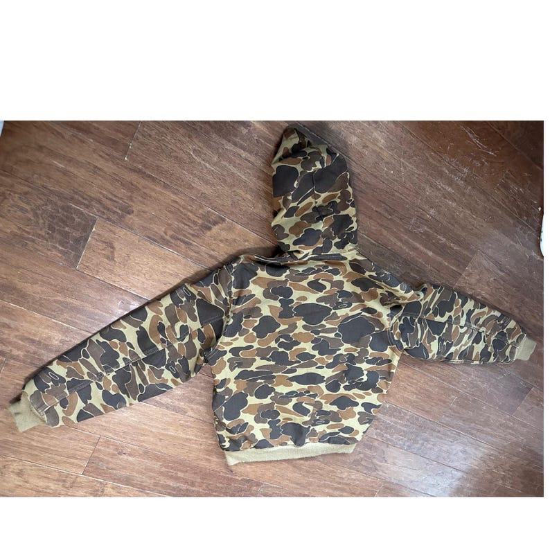 Vintage Carhartt 100th Anniversary Duck Hunter Camo Jacket JR123 Mens Medium USA image 3