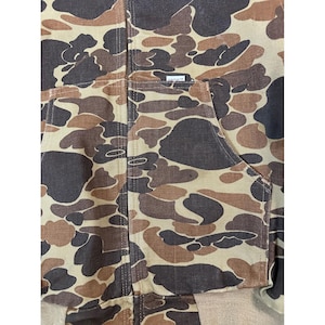 Vintage Carhartt 100th Anniversary Duck Hunter Camo Jacket JR123 Mens Medium USA image 2