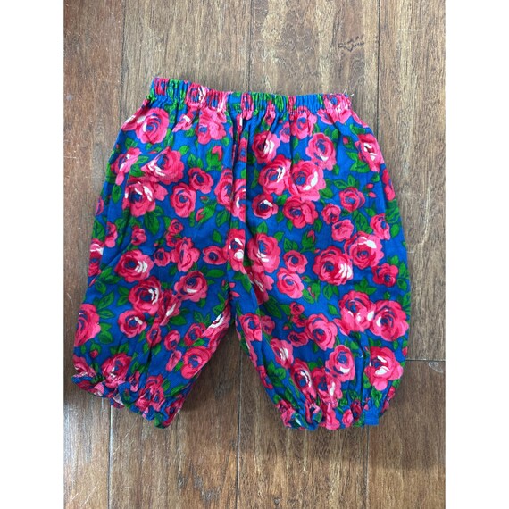 Vintage Oshkosh B'gosh Baby Girls Bubble Floral Corduroy Bloomer