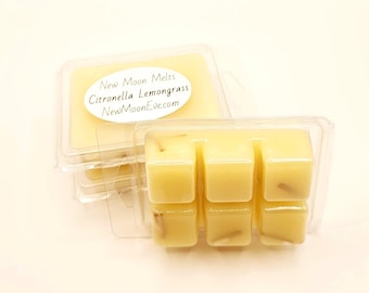 Citronella Lemongrass Beeswax Melts: For Any Wax Burner, Natural Insect Repellent, Long-lasting Flameless Scent Option