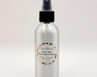 Citrus Sage Non-Toxic Room Spray / Great for Travel Bag and Car / Safe on Clothes and Fabric / Good for Office and Classroom