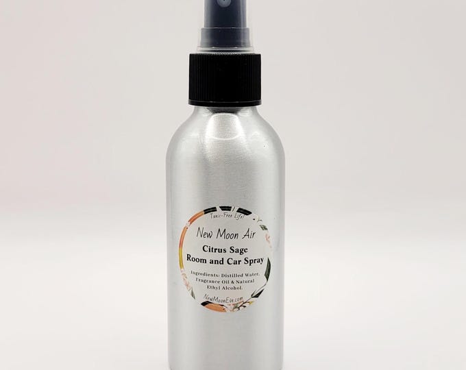 Citrus Sage Non-Toxic Room Spray / Great for Travel Bag and Car / Safe on Clothes and Fabric / Good for Office and Classroom