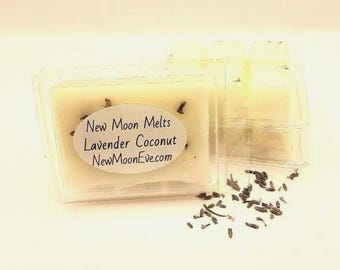 Lavender Coconut Beeswax Melts: Hand-Poured, For Any Wax Burner, Long-lasting Flameless Scent Option