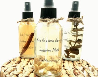 Jasmine Musk Bed & Linen Spray: Non-Toxic, Allergy Friendly, Fabric Refresher