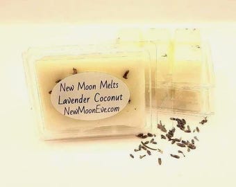 Lavender Coconut Beeswax Melts: Hand-Poured, For Any Wax Burner, Long-lasting Flameless Scent Option