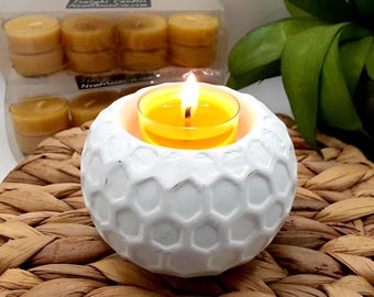 Beeswax Tealight Candles: 4-Hour Burn Time, Non-Toxic
