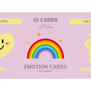 IMPRESSÃO DIGITAL - Cartões de emoções infantis