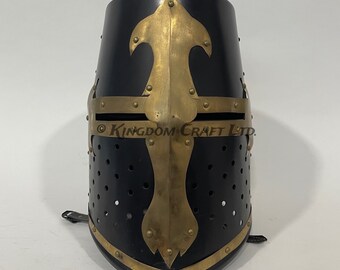 Casco da cavaliere crociato templare Casco templare regalo per lui