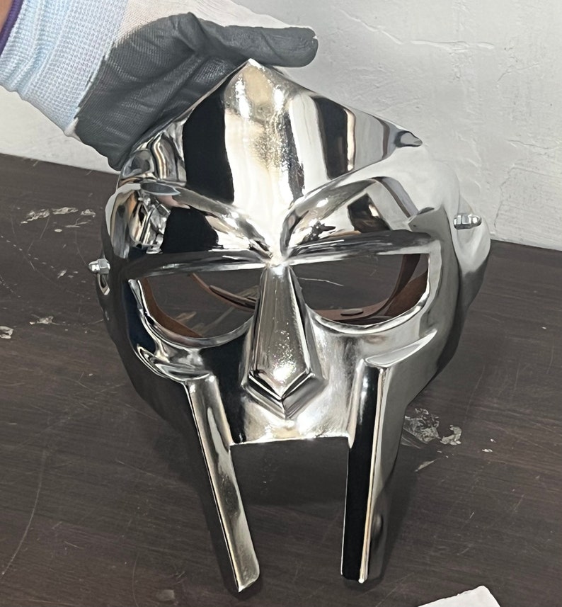 MF DOOM MASK Mad-vilain Mild Steel Face Armour Medieval Hand-Forged