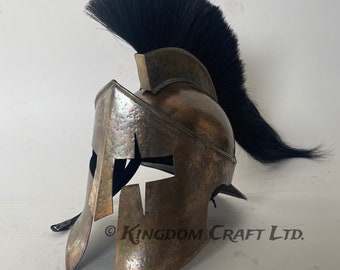 Casco espartano de edición de batalla para juego de rol, casco del rey Leónidas / casco totalmente funcional de la película 300 / casco del gran guerrero espartano