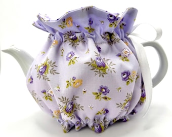 Floral Cotton Tea Cozy,  Country Cottage,  Teapot Warmer, Tea Party decor, Homeware