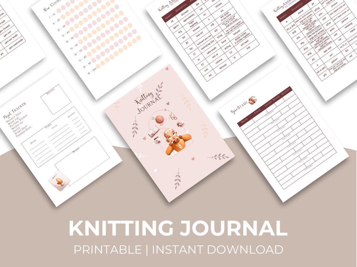 Printable Knitting Project Planner: Yarn Tracker & Pattern Organizer ...