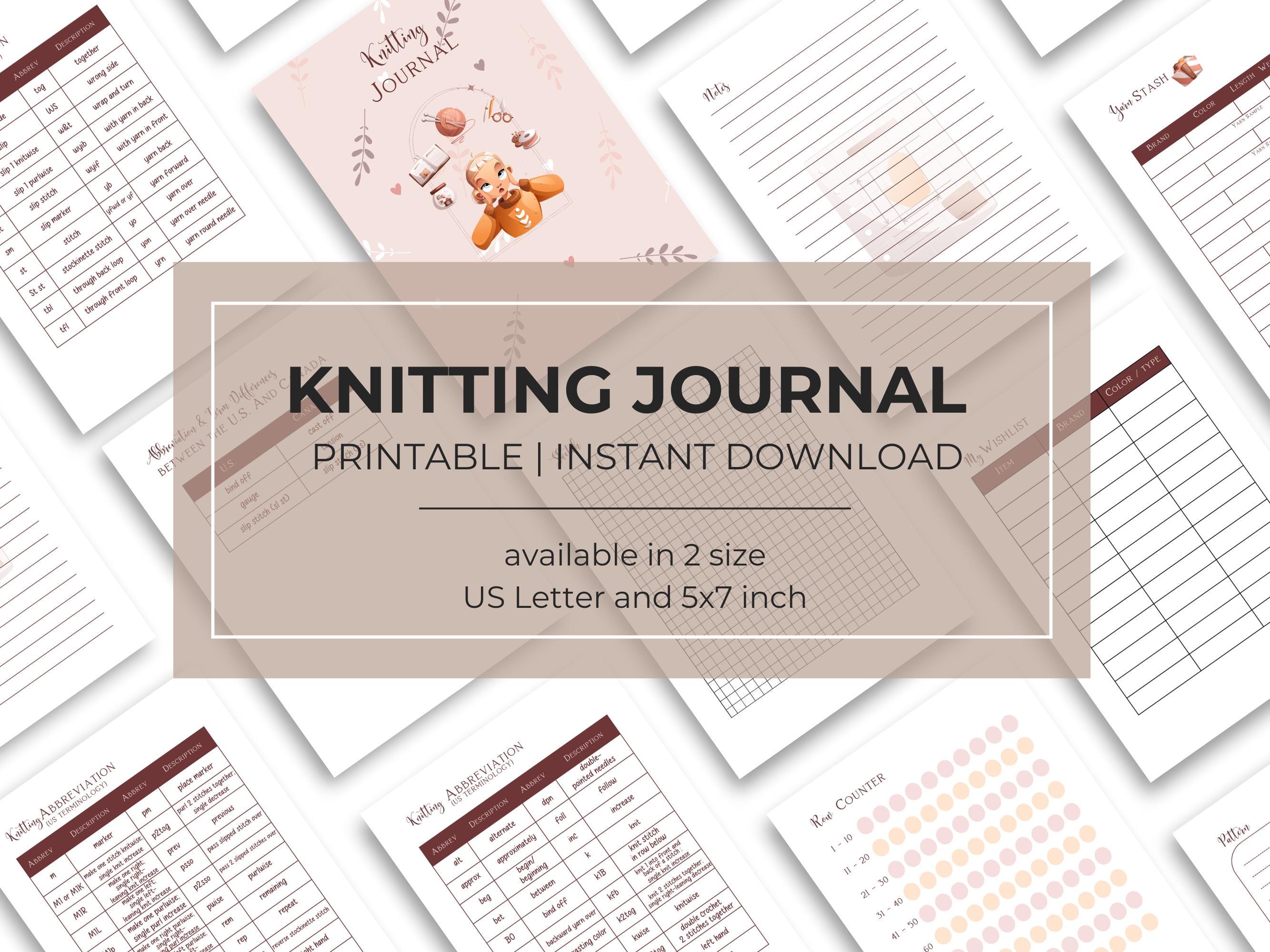 Printable Knitting Project Planner: Yarn Tracker & Pattern Organizer ...