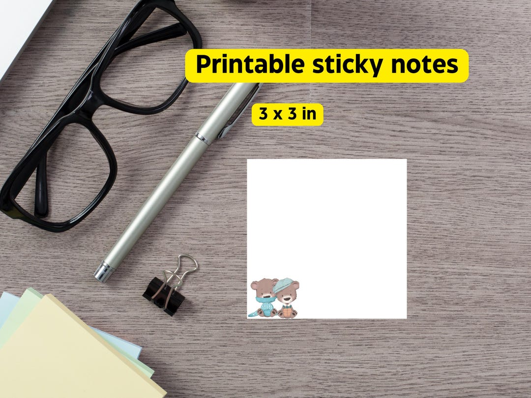 Printable Sticky Notes | Printable Stationery | Winter | Instant ...