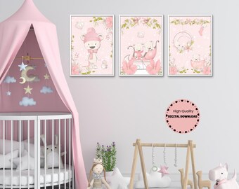 Winter Snow Bear Printable Wall Decor