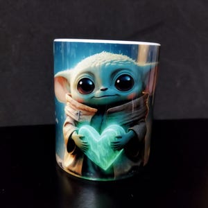 Grogu Heart Laser Mug image 1