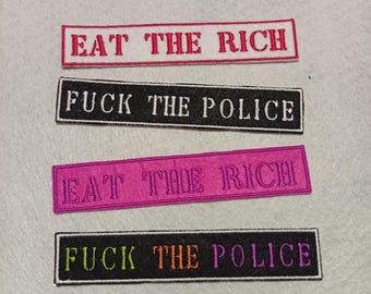 patches de protesto bordados