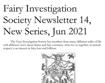 Newsletter No.14 FAIRY INVESTIGATION SoCIETY Jun 2021, Instant Download, AUTHENTiC FIS