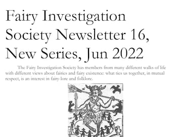 Newsletter No.16 FAIRY INVESTIGATION SoCIETY Jun 2022, Instant Download, AUTHENTiC FIS