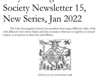 Newsletter No.15 FAIRY INVESTIGATION SoCIETY Jan 2022, Instant Download, AUTHENTiC FIS