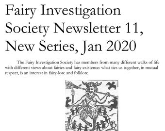 Newsletter No.11 FAIRY INVESTIGATION SoCIETY Jan 2020, Instant Download, AUTHENTiC FIS