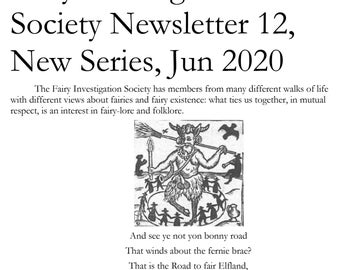 Newsletter No.12 FAIRY INVESTIGATION SoCIETY Jun 2020, Instant Download, AUTHENTiC FIS