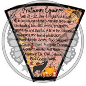AUTUMN EQUINOX Wheel of SEASONs - Build a Wheel of the Year - Glamour - Faerie Book of Secrets, Glamerie, BoS, Lammas- Instant Download Page