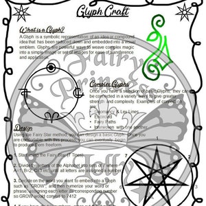 GLYPH CRAFT Älvmagi-lektion, BoS-sidor, direktnedladdning Hedgecraft, Glamerie, Book of Shadows, En bok