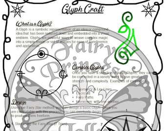 GLYPH CRAFT Fairy Magic Lesson, BoS Pages, Instant Download Hedgecraft, Glamerie, Book of Shadows, An Leabhar