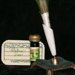 INK Green Scented DELICIOUS Pear MAGIC, Spells, Wicca, Fairy for Quill Pens image 5