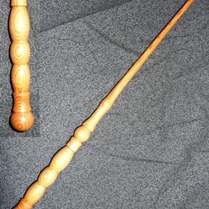 YEW MAGIC WAND, Death - Necromancy - Underworld Travel - Handmade, Pagan, Potter, Wicca, Wizard, Fairy, Druid