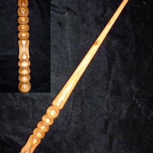 GONCALO Alves Magic WAND, Wild Mysteries - Bold Spirit - Fate - Pagan, Wicca, WIZARD, Fairy, Druid, Handmade
