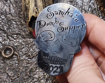 SAMHAIN Dumb Supper 2023 Event Pin SUPPORT for FAE Events, Halloween, Feast of the Dead, Dia de Los Muertos