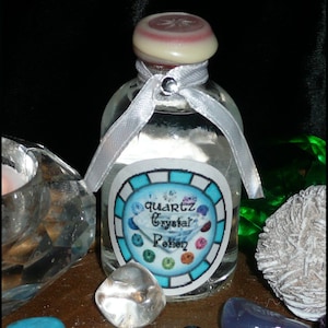 QUARTZ Purification POTION - Amplification, Empowerment, Psychic Ability, Memory - Crystal GLAMOUR Spell, Moon Charged, Fairy, Pagan, Wicca