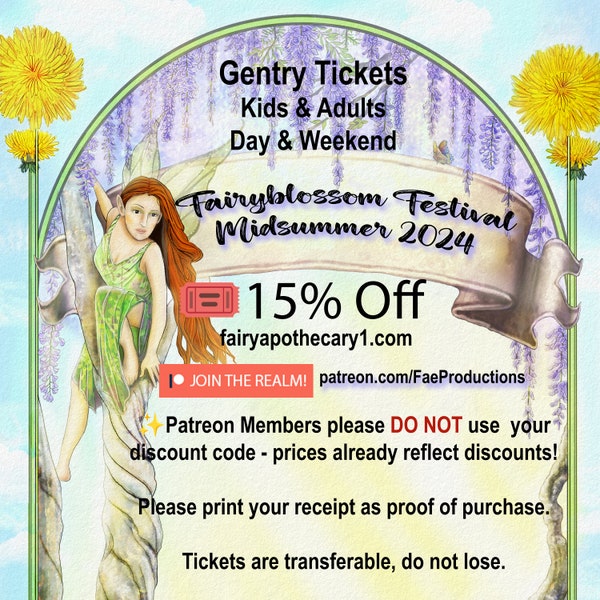 GENTRY FAiRYBLOSSOM Tix Midsummer Games, June 28-30, 2024, Fantasy LARP, Fairy, Pirate, Mermaid, Fantasy, Faire