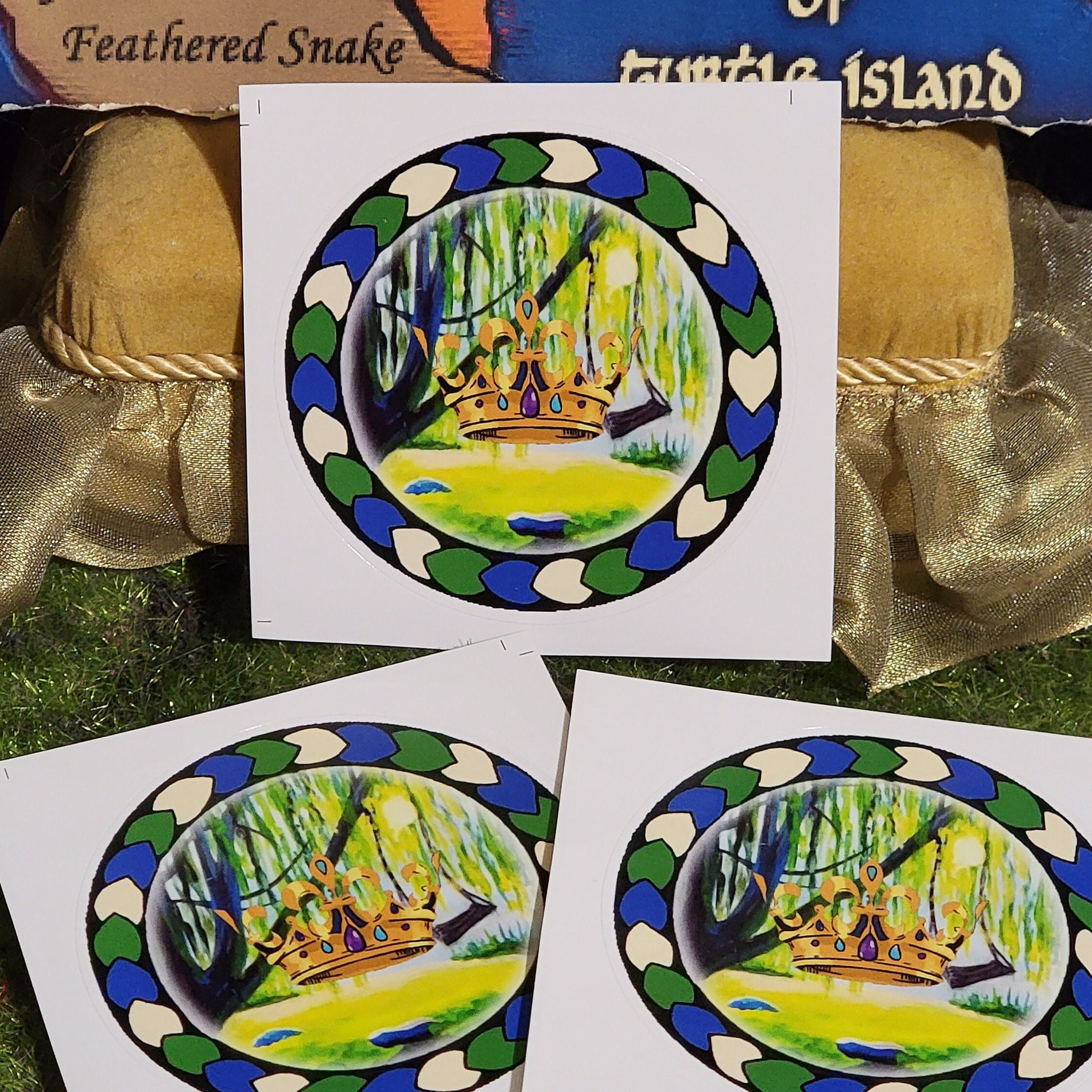 Kingdom of WILLOWS LG 3" STiCKER Round, FAE Productions Events, FAiRYBLOSSOM Midsummer, New Faerie