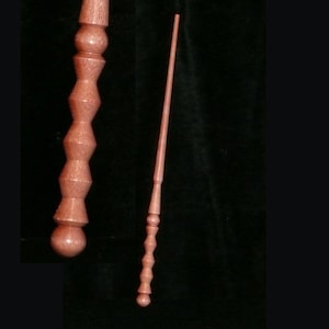 MAKORE MAGIC WAND, Dependability - Organization - Fortitude - Pagan, Wicca, Fairy, Wizard, Druid, Handmade
